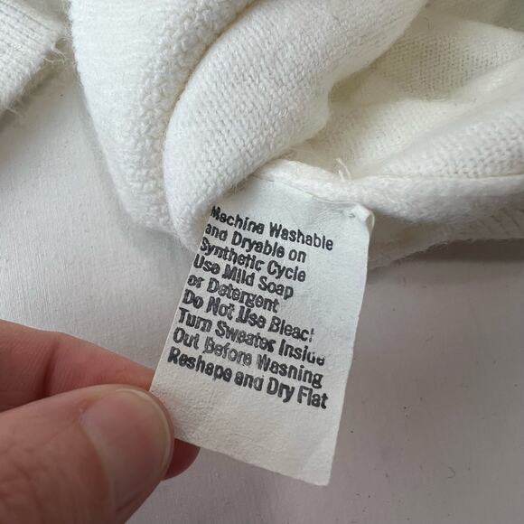 Quantum Sportswear Vintage white acrylic men’s sweater size large V-Neck - Picture 4 of 6